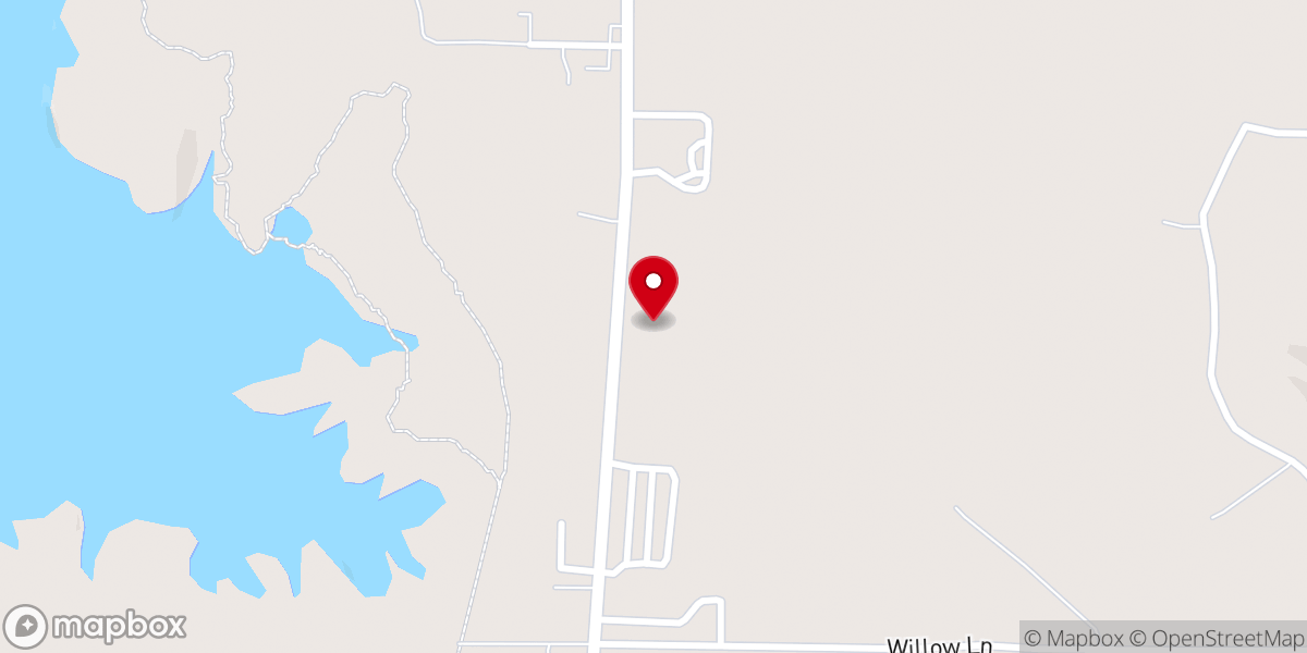 Map showing location of Brush Arbor Baptist Church