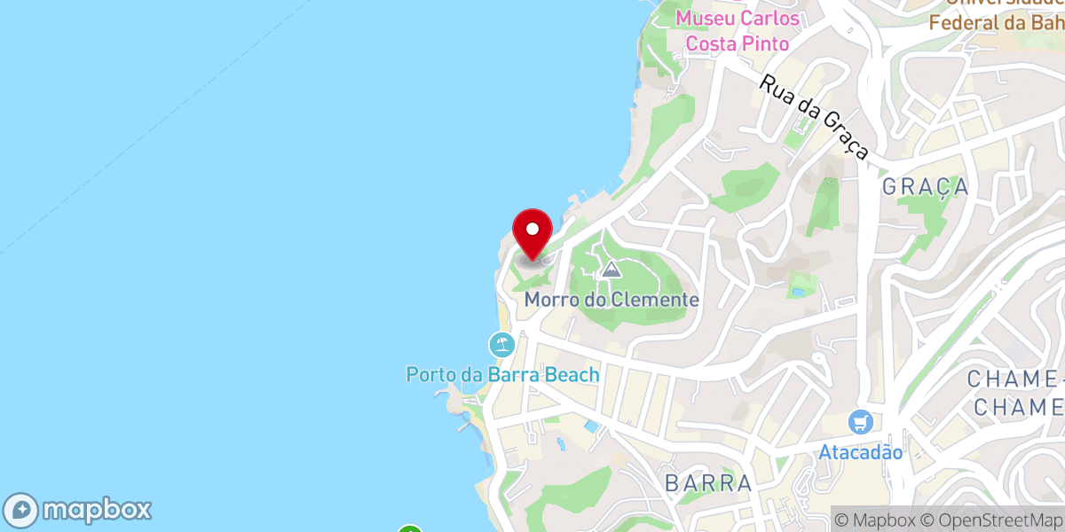 Map showing location of Igreja Santo Antônio da Barra