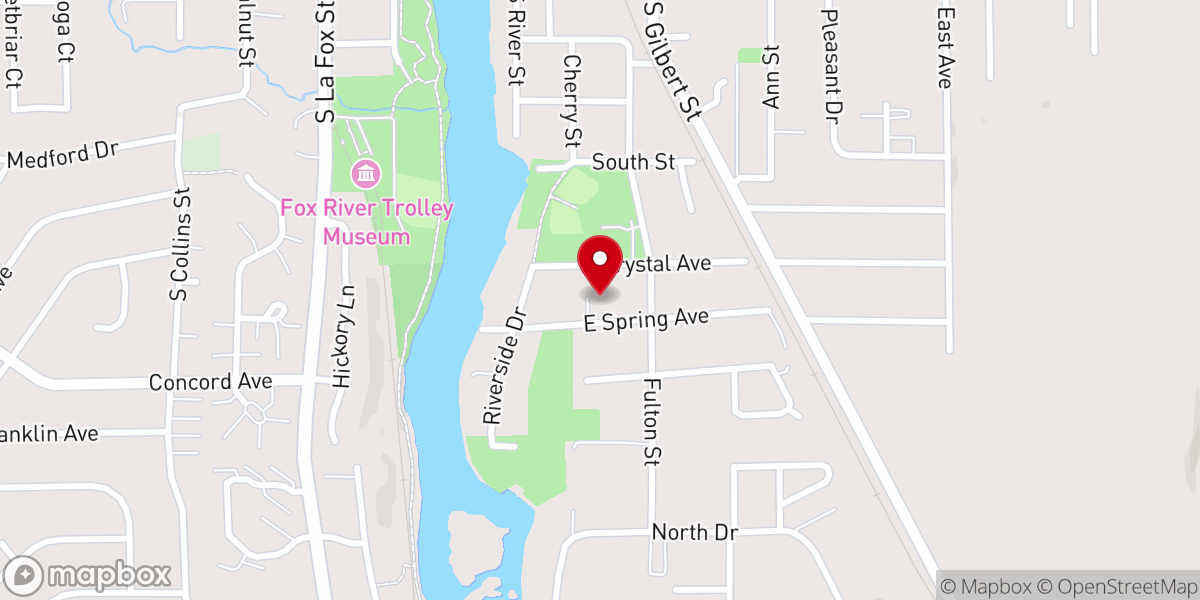 Map showing location of Fox River Bible Church