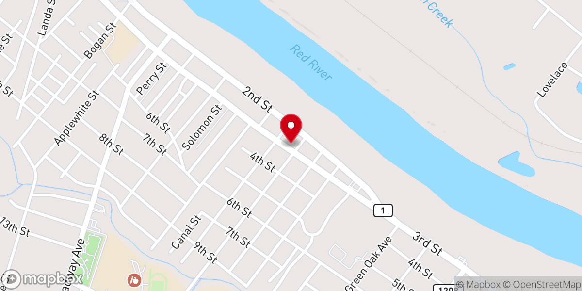 Map showing location of Second New Zion Baptist Church