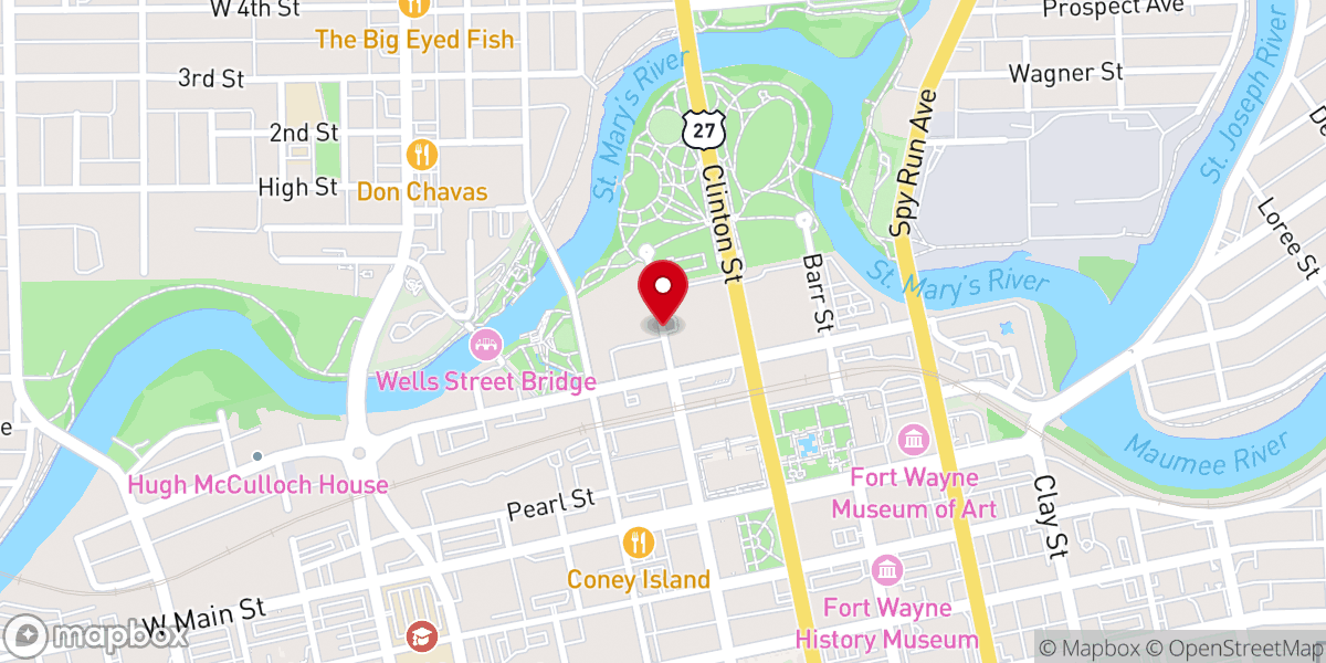 Map showing location of Allen County Jail Chaplaincy
