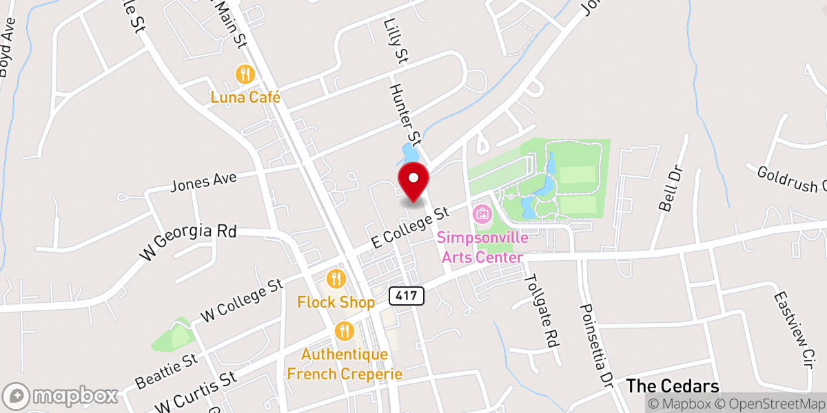 Map showing location of Holy Cross Episcopal