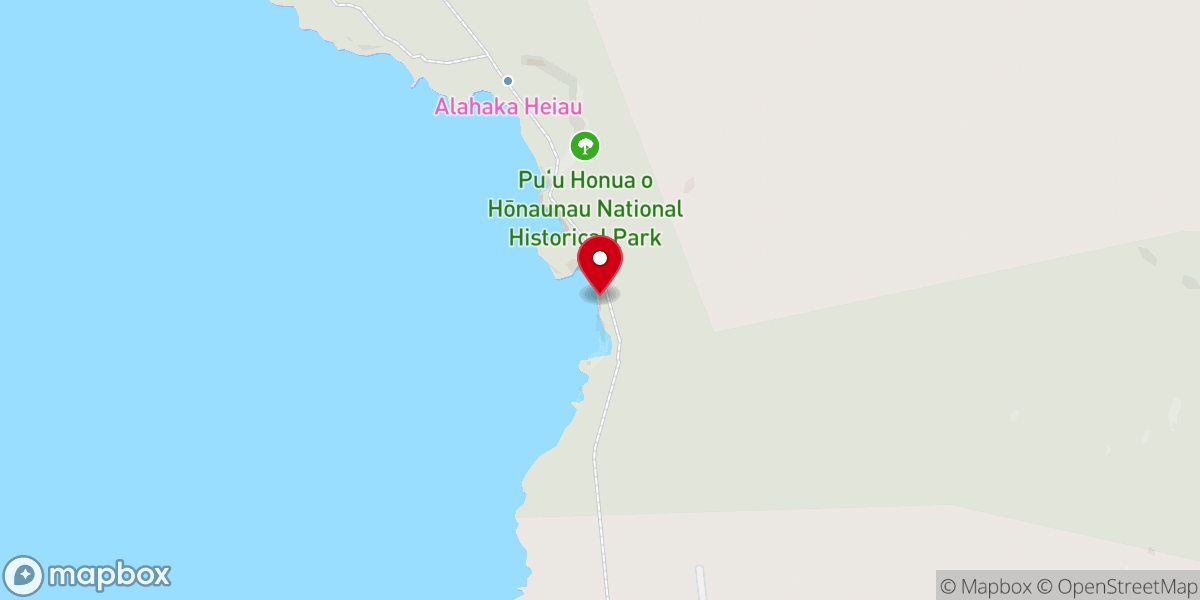 Map showing location of Ala Kahakai National Historic Trail