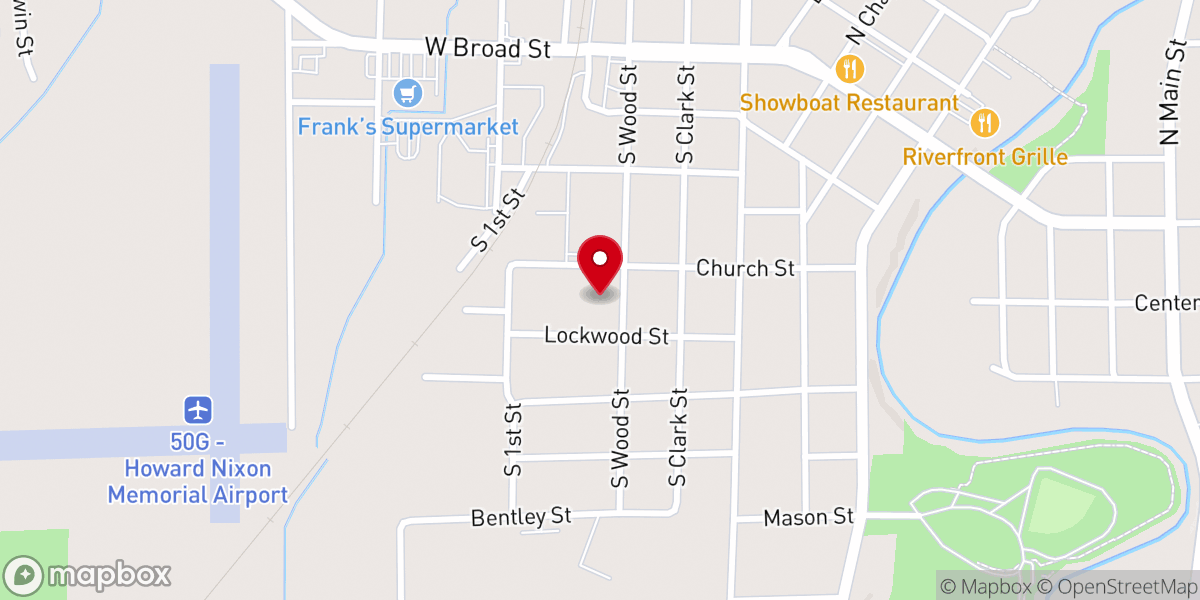Map showing location of Our Lady Catholic Church