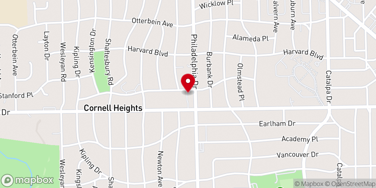 Map showing location of College Hill Community Church