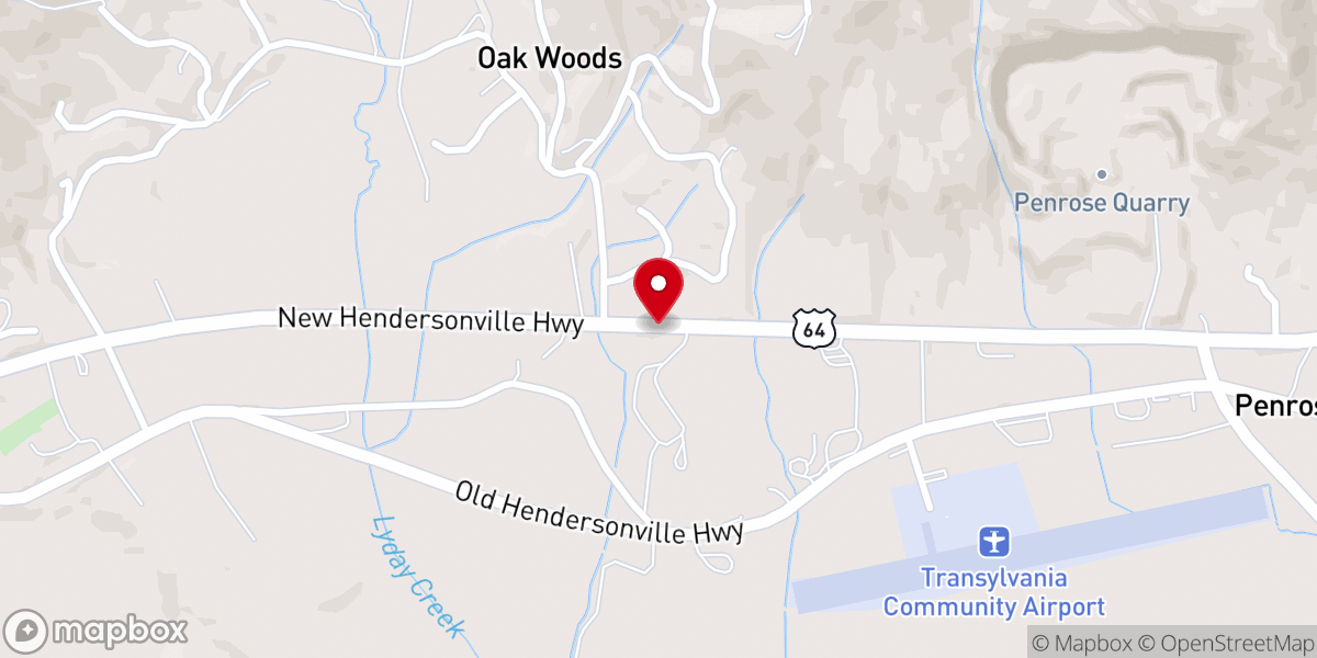 Map showing location of The River Church @ Pisgah Forest