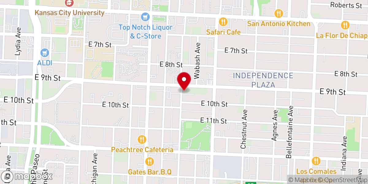 Map showing location of Martin Temple Church of God