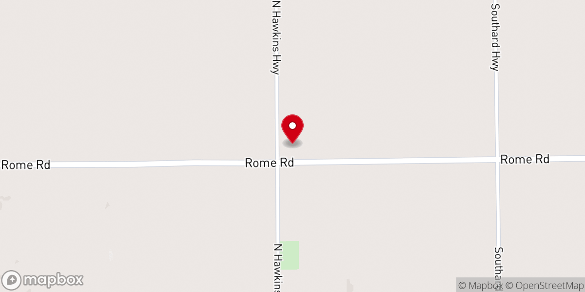Map showing location of West Rome Church