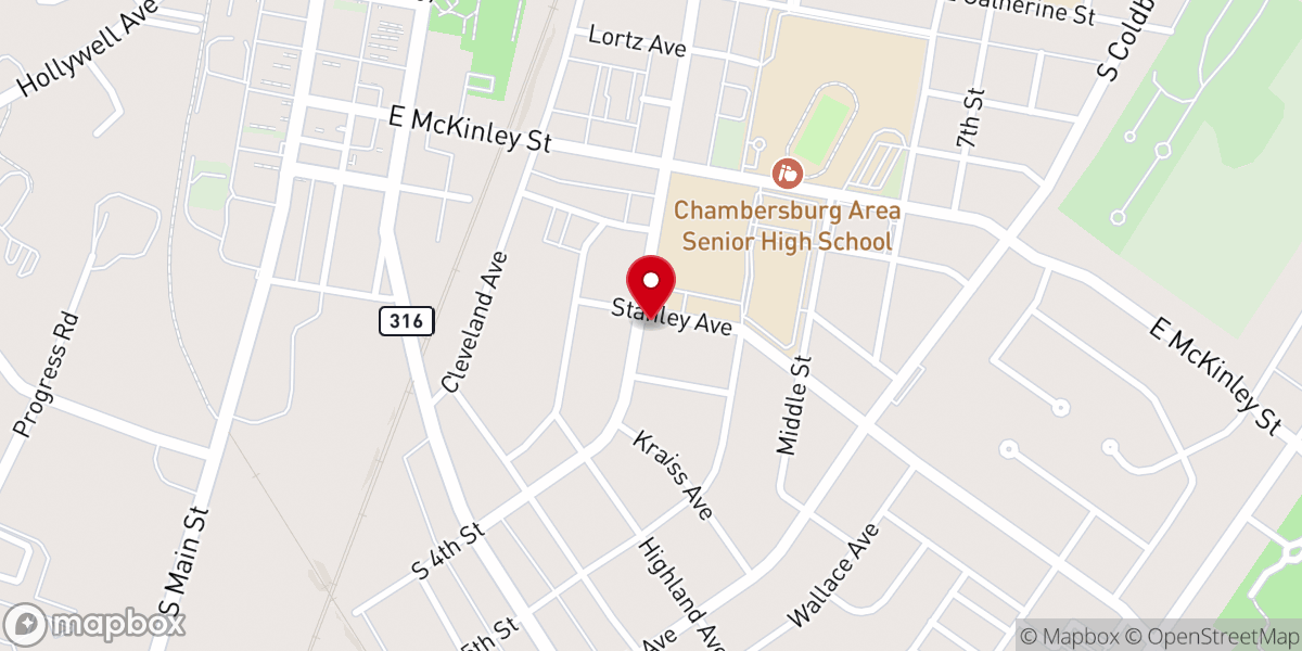 Map showing location of The Spring Family Church