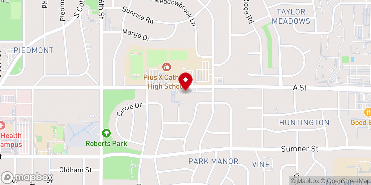 Map showing location of Holy Trinity Episcopal Church