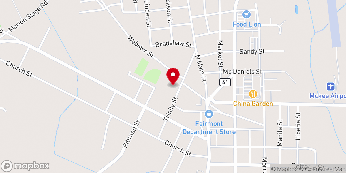 Map showing location of House of Joy