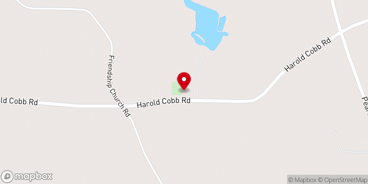 Map showing location of Friendship Church