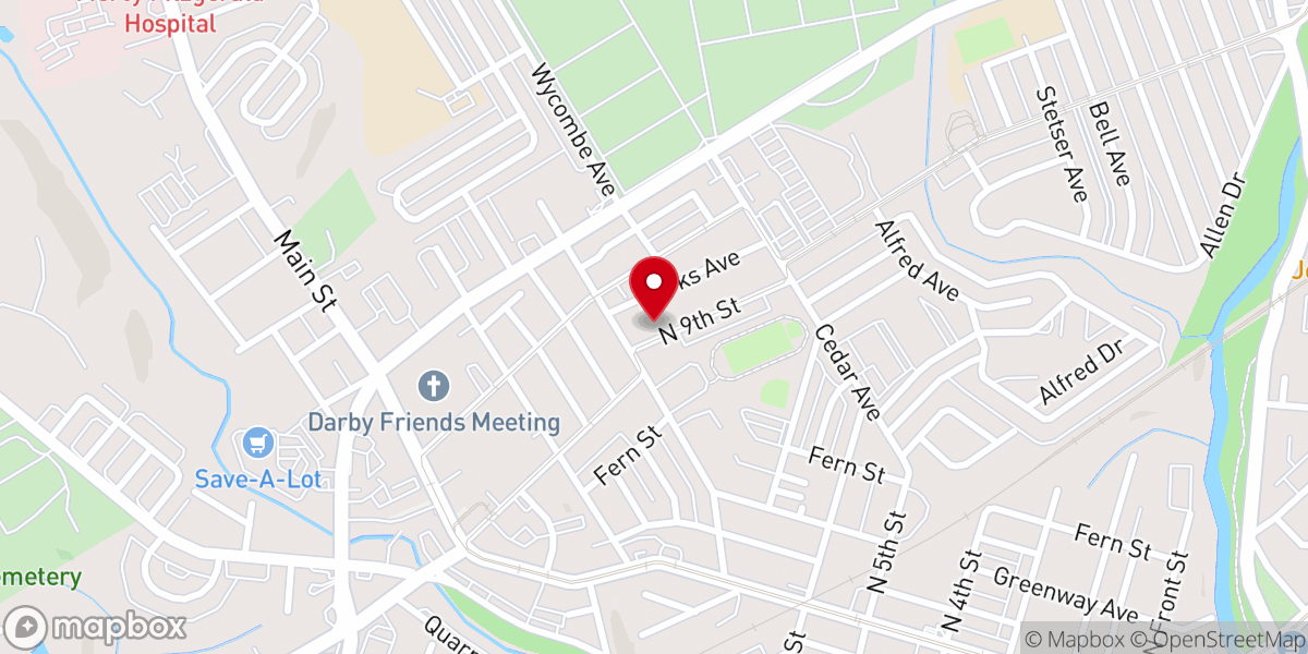 Map showing location of Church of Christ