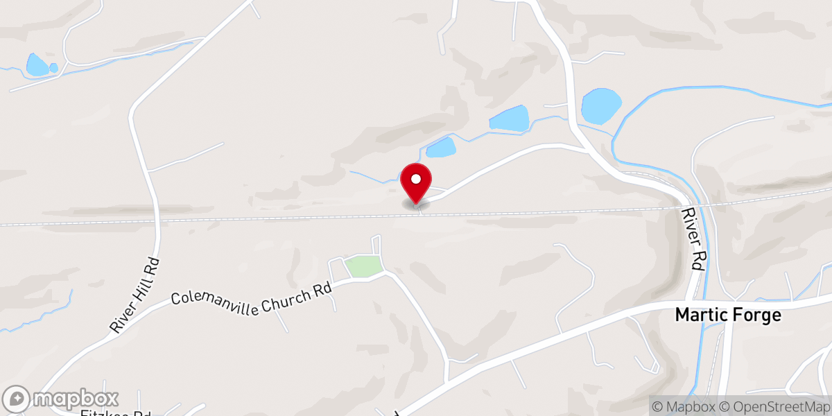 Map showing location of Colemanville Church Road Parking Lot for Access to Enola Low Grade Trail