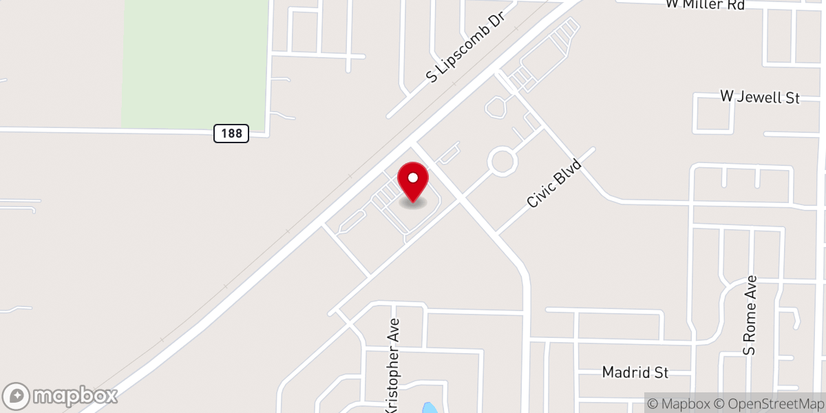 Map showing location of Calvary Baptist Church