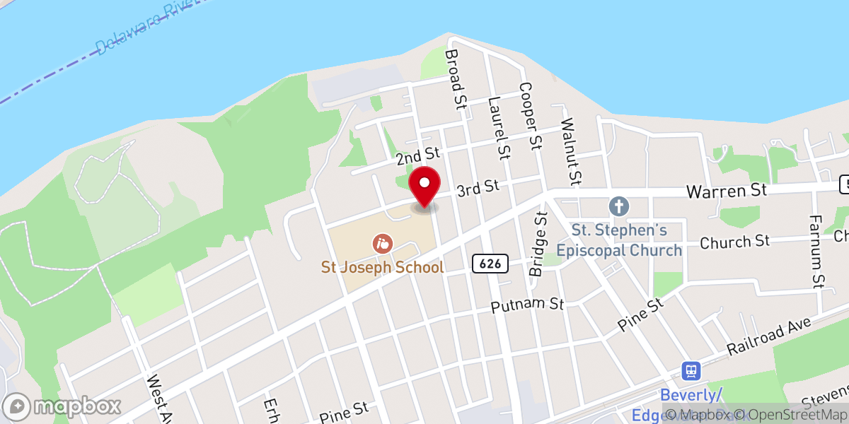 Map showing location of Saint Josephs School