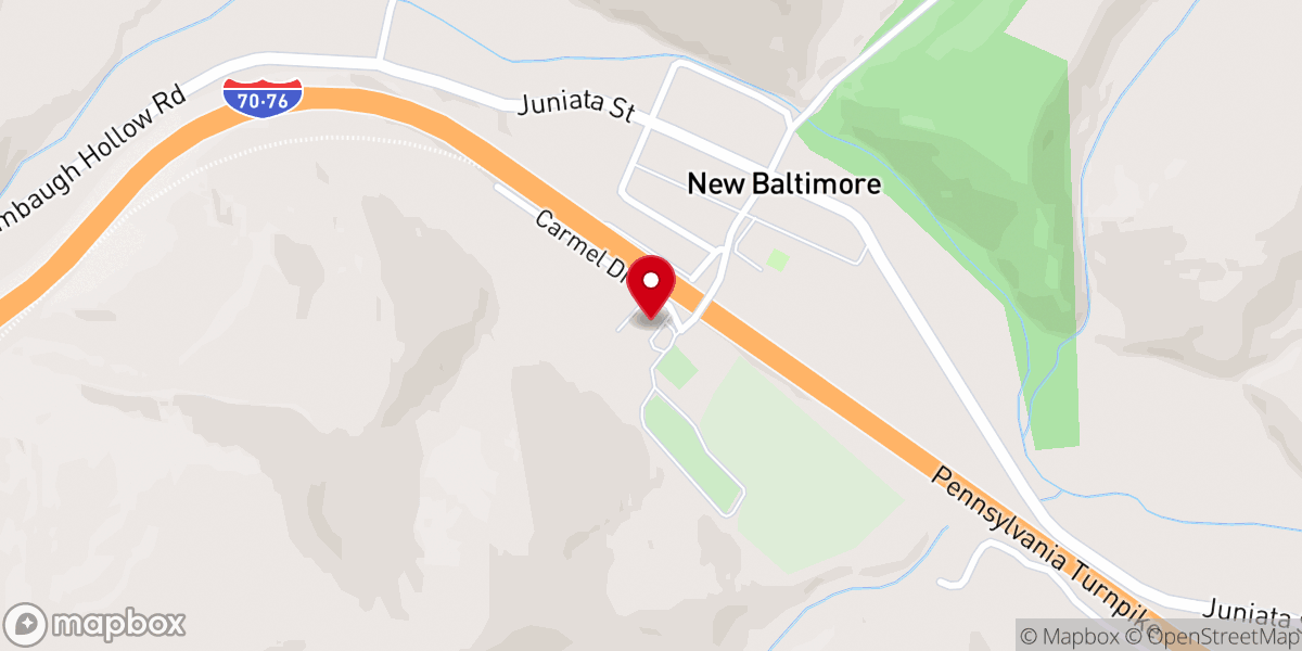 Map showing location of St. John the Baptist Catholic Church