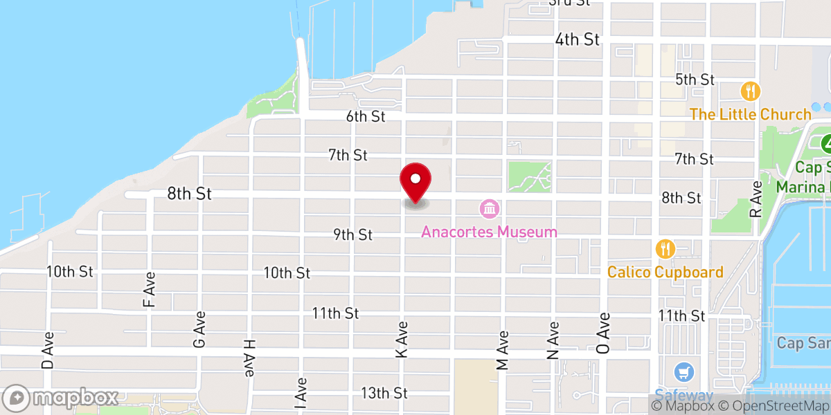 Map showing location of Anacortes Seventh-day Adventist Church