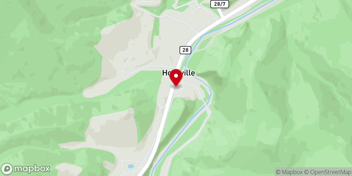 Map showing location of Cabins Assembly of God Church