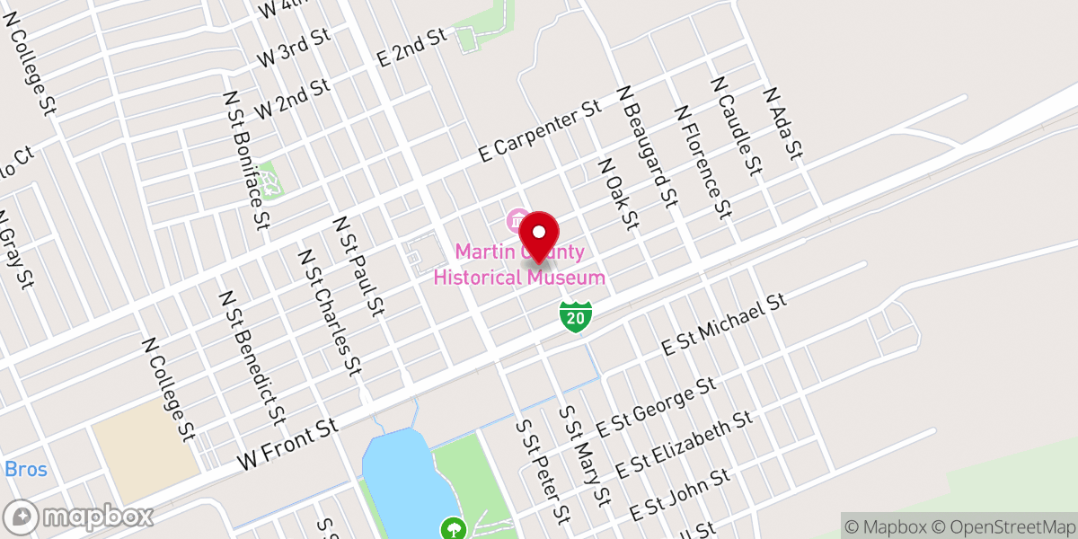 Map showing location of First Methodist Church Stanton