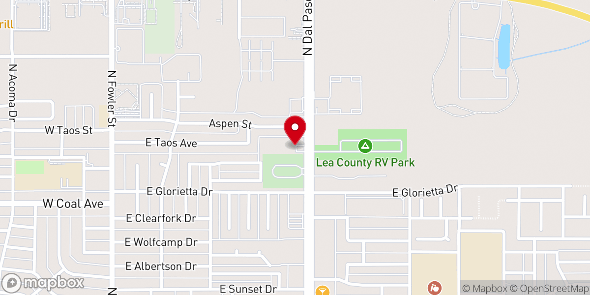 Map showing location of Bel Aire Church