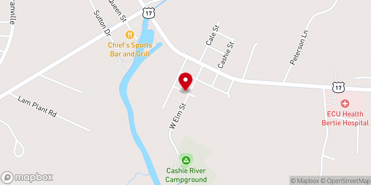 Map showing location of Refreshing Center COGIC