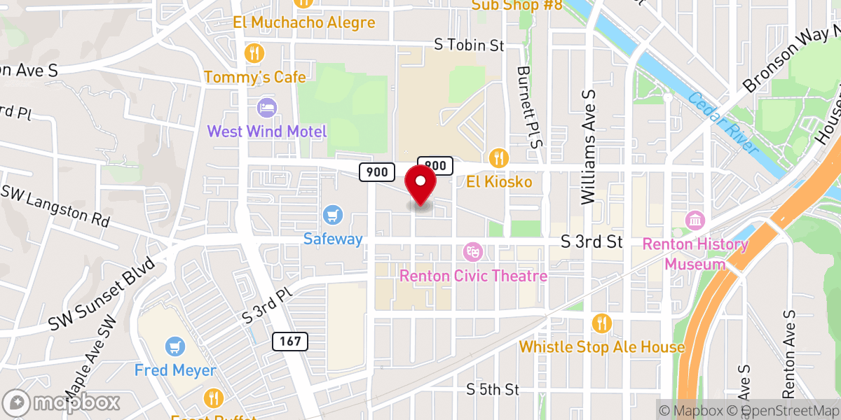 Map showing location of The Church In Renton