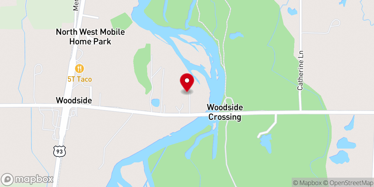 Map showing location of CrossPoint Church