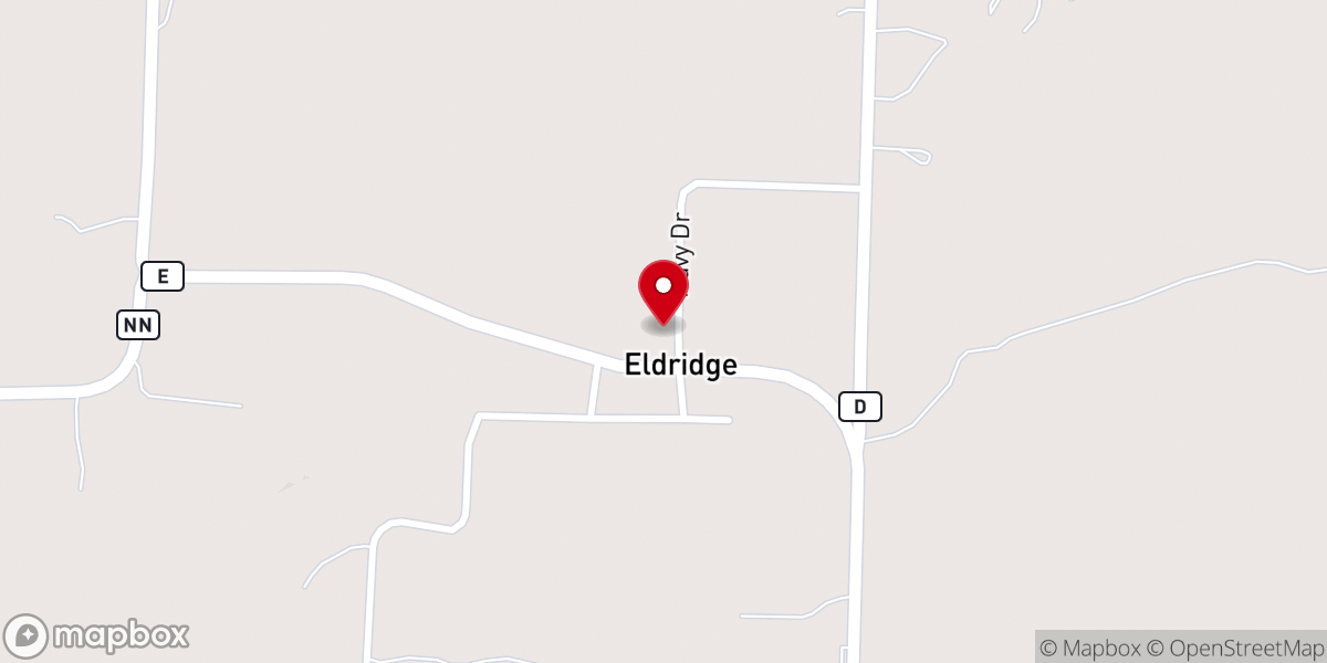 Map showing location of Eldridge Full Gospel Church