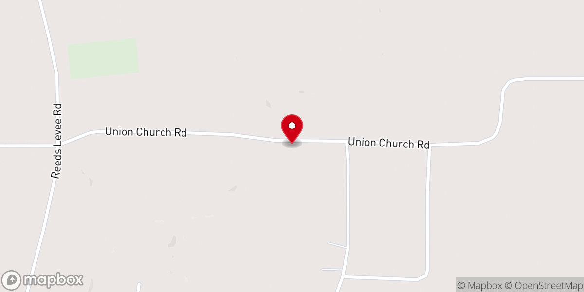 Map showing location of Union Grove Baptist Church