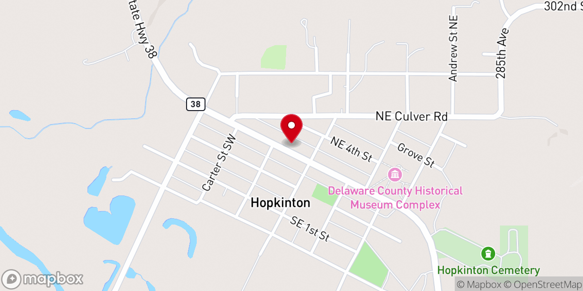 Map showing location of First United Church