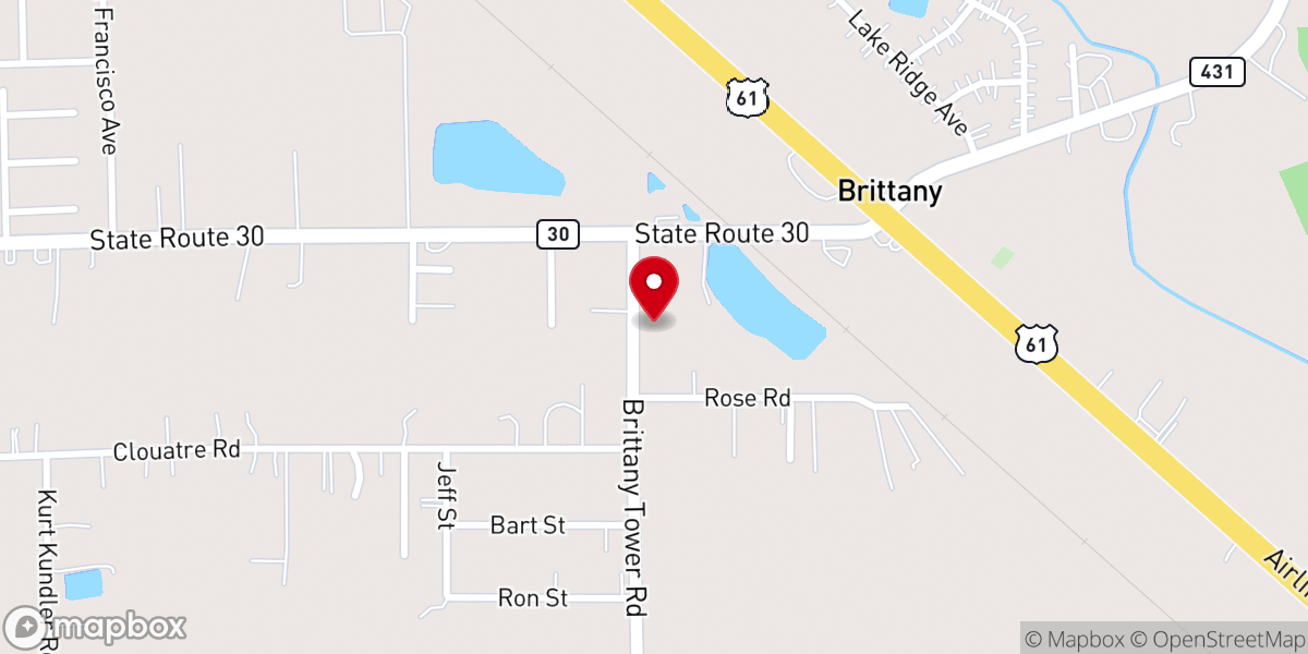 Map showing location of Ascension Methodist Church