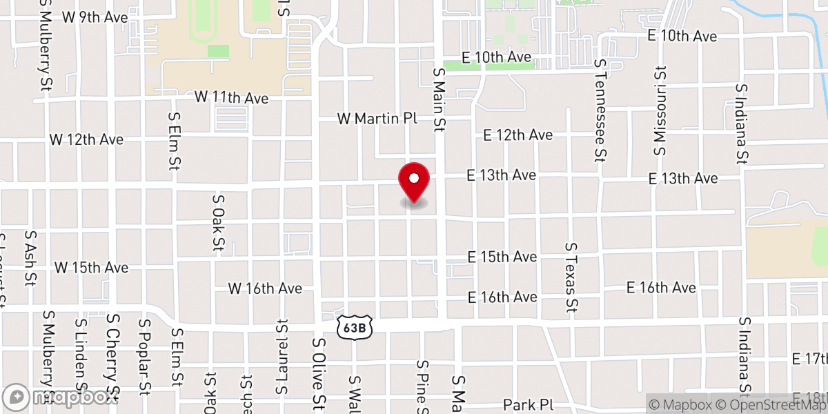 Map showing location of Breath of Life Church