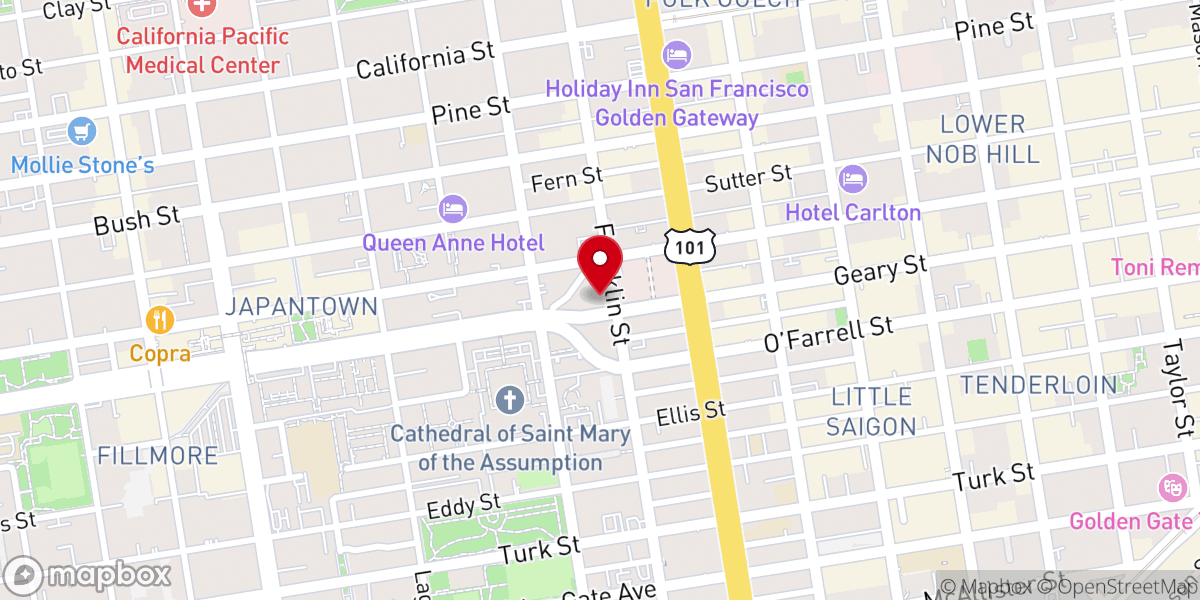 Map showing location of Hamilton Square Baptist Church