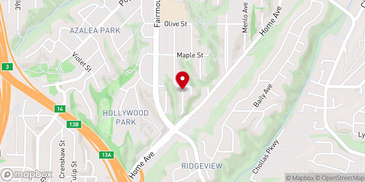 Map showing location of Laurel Bible Chapel