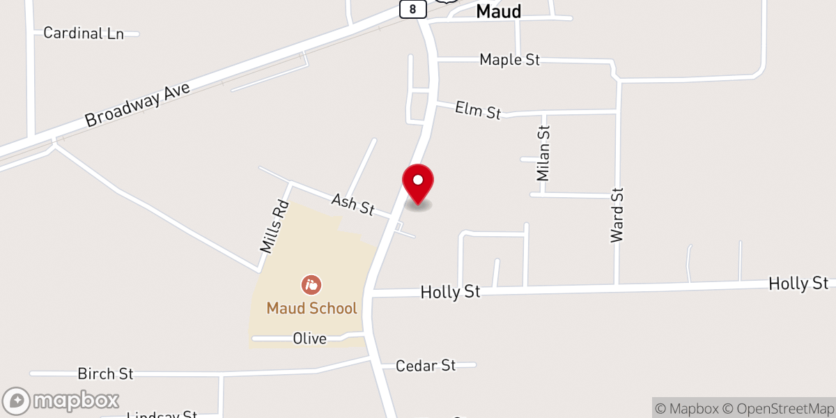 Map showing location of First Baptist Church - Food Distribution Center