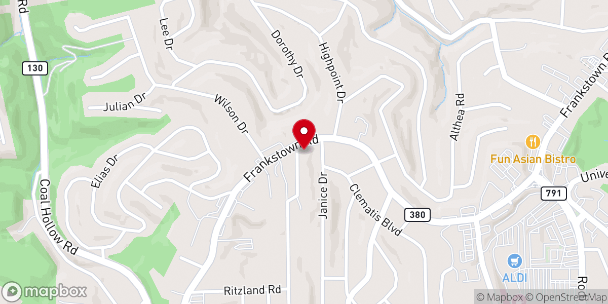 Map showing location of Powerhouse Full Gospel Holiness Church