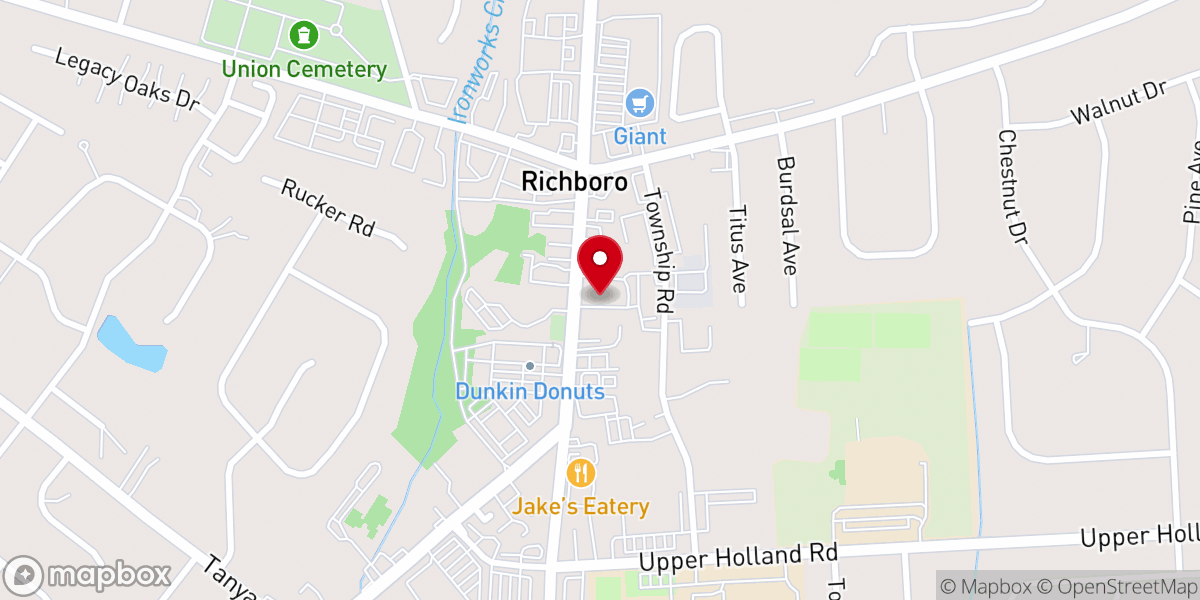 Map showing location of Addisville Church