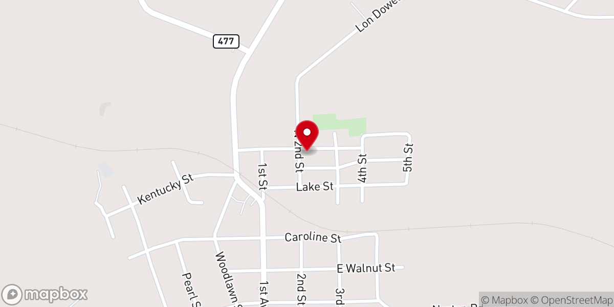 Map showing location of United Methodist Lamoni Church