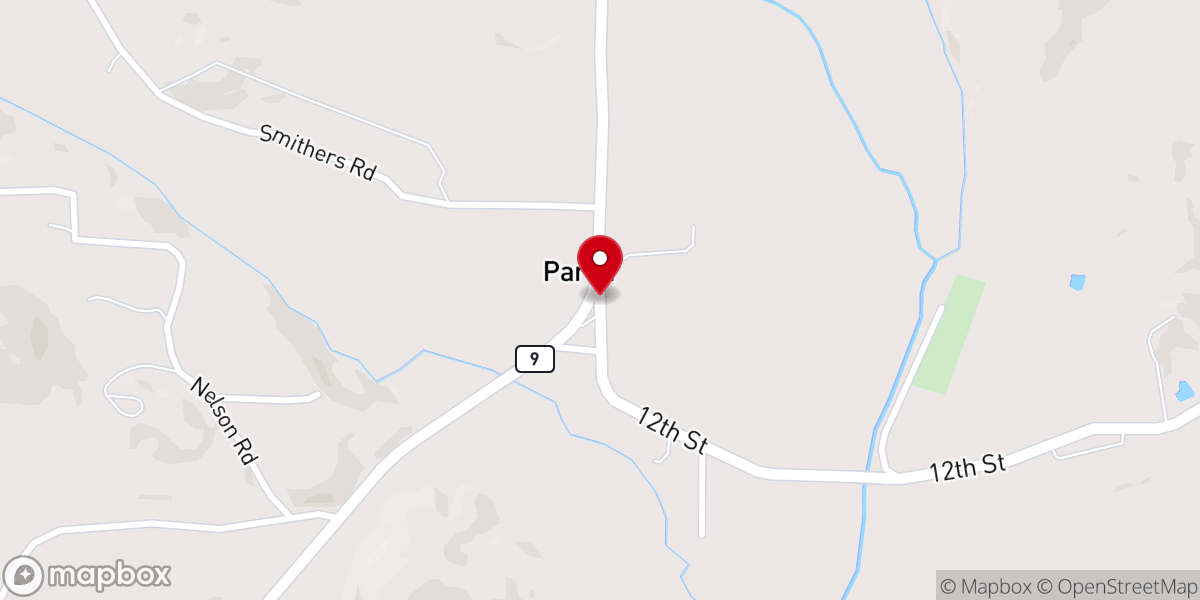 Map showing location of North Fork Missionary Baptist Church