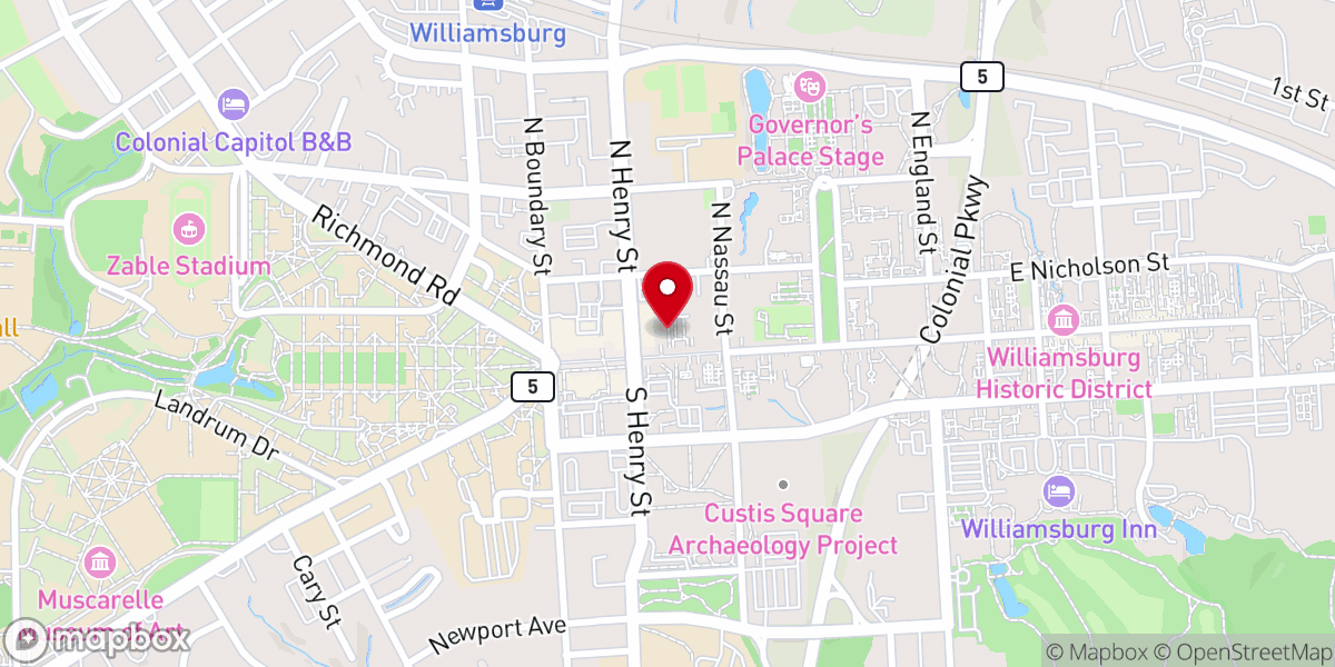 Map showing location of St. Mary's Chapel