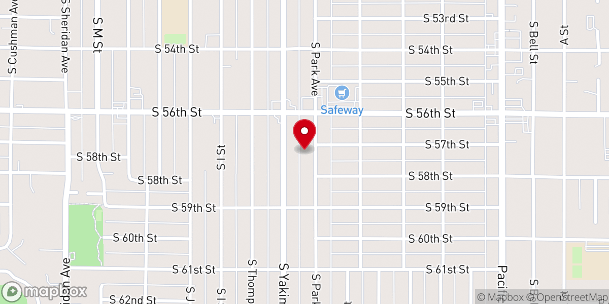 Map showing location of Restoration Tacoma at Bethany