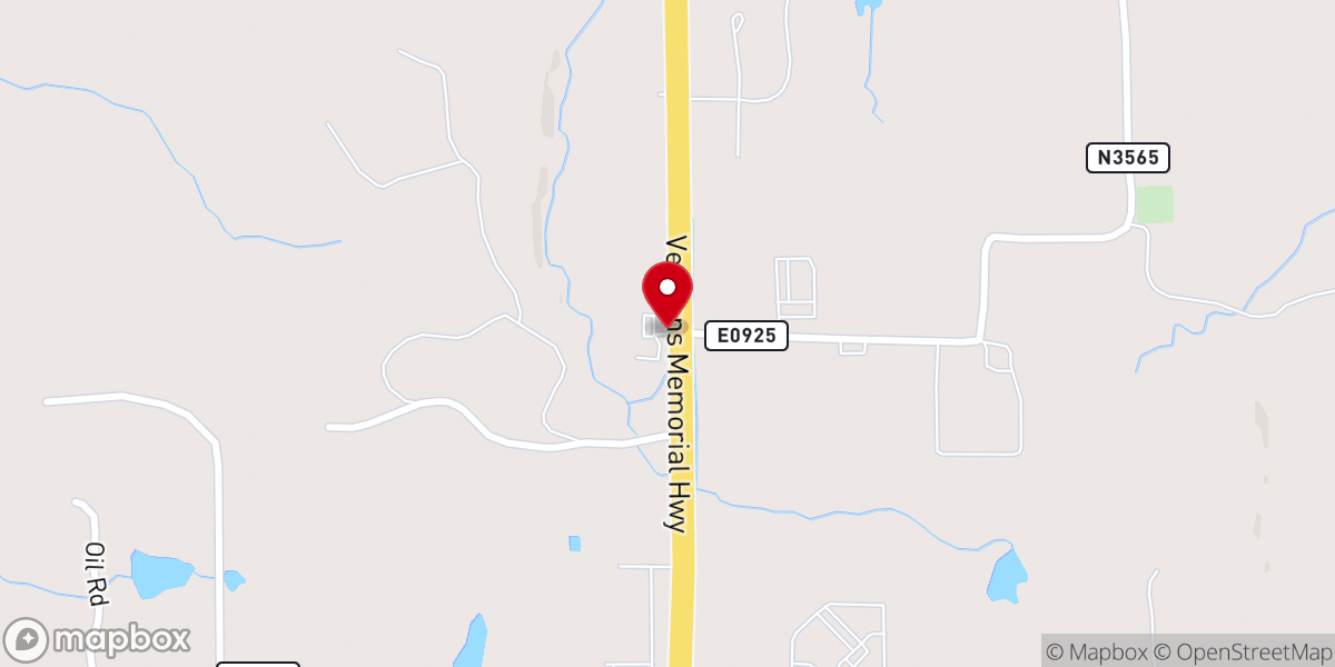 Map showing location of Sac & Fox Nation Chapel