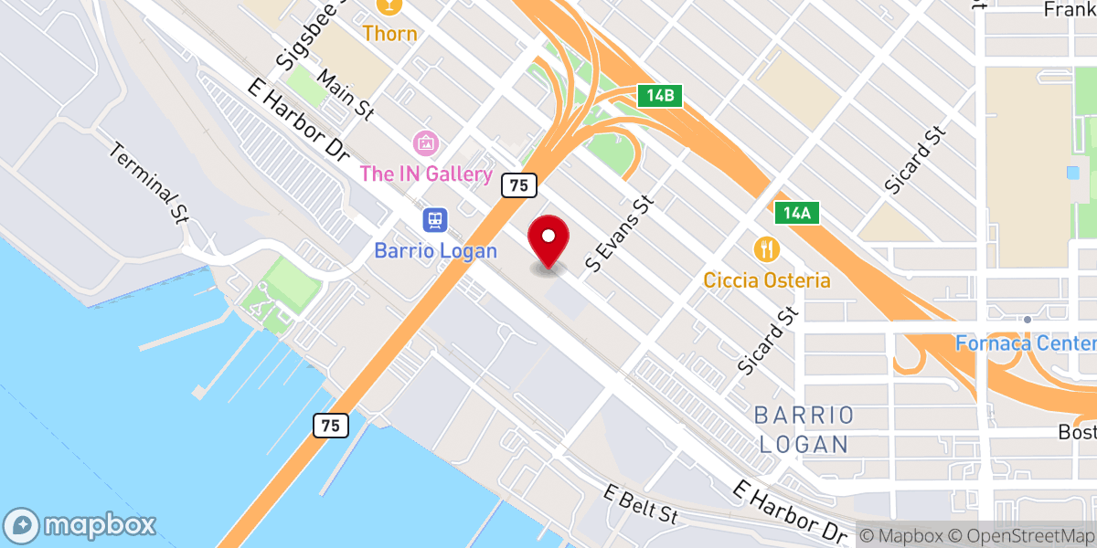 Map showing location of Iglesia Pentecostal