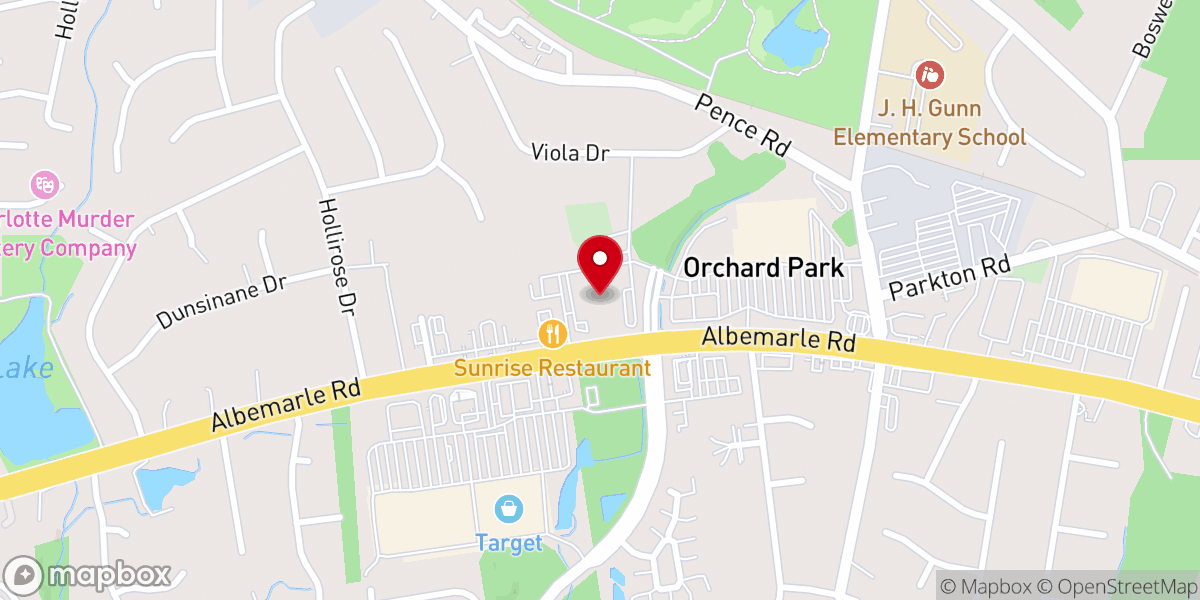 Map showing location of Cornerstone Baptist Church