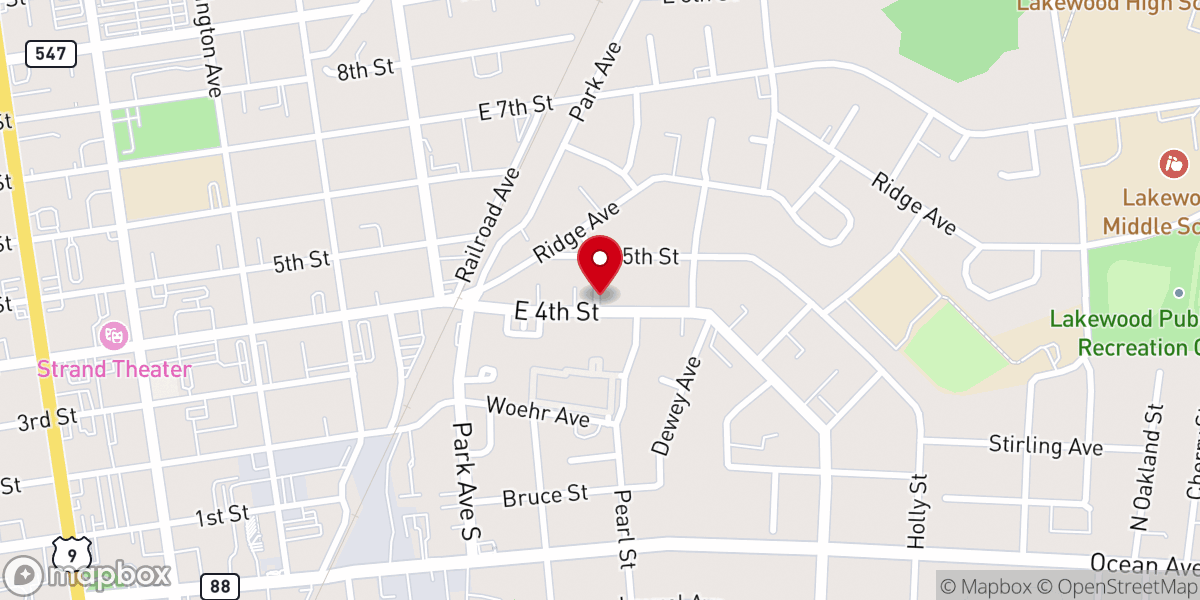 Map showing location of Missionary Pentecostal Church of God