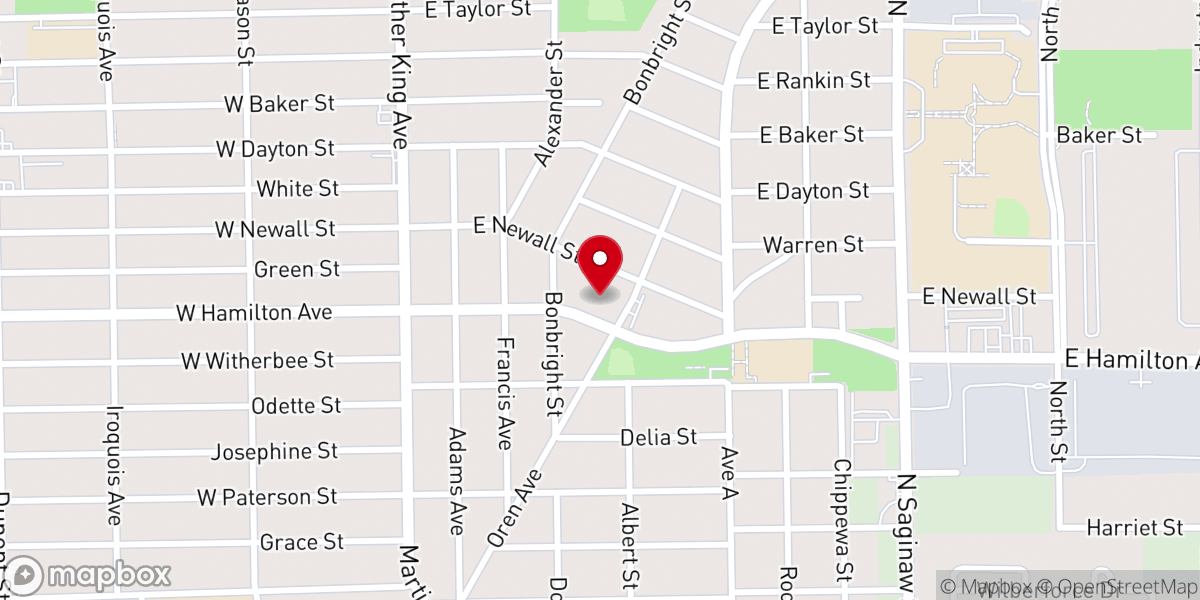 Map showing location of Great Lakes Baptist District Association