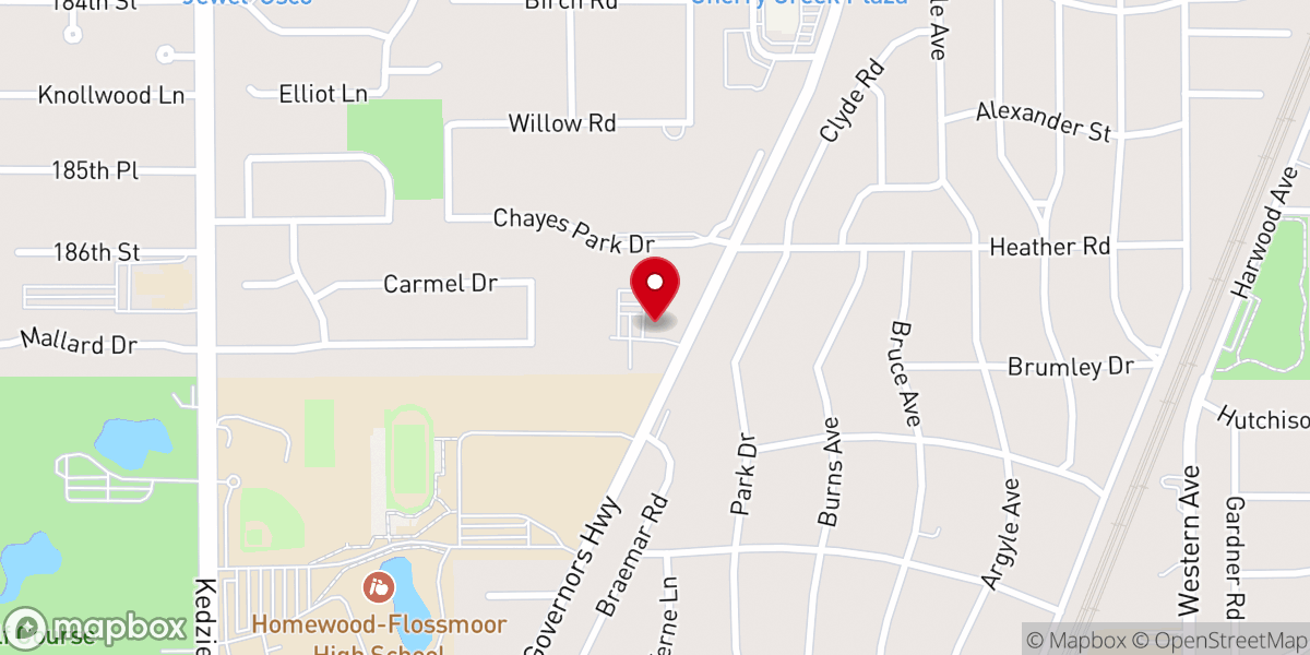 Map showing location of Calvary Assembly of God Church
