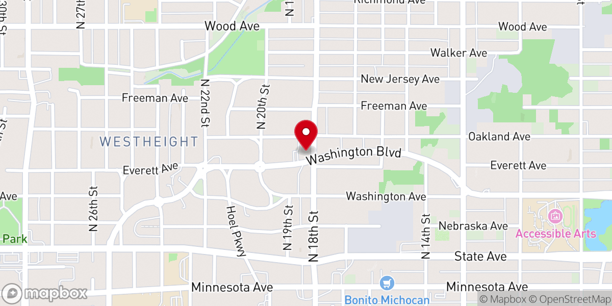 Map showing location of Evangelistic Center-Hope International