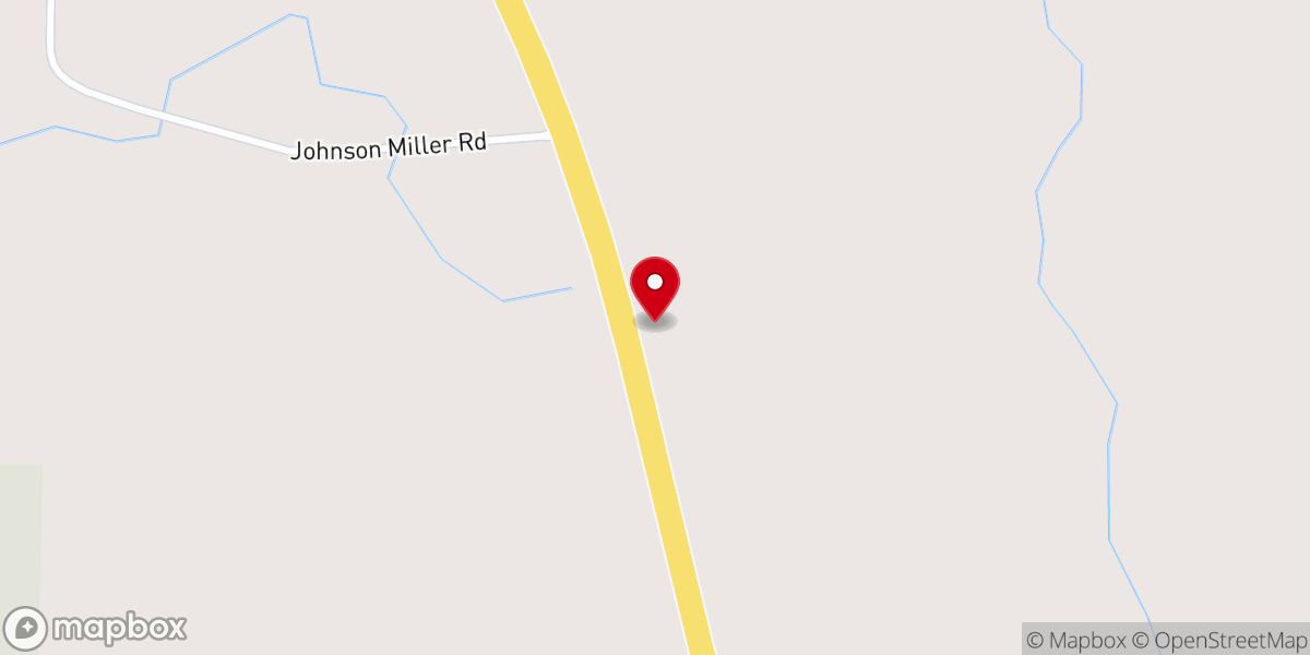 Map showing location of Oak Grove Free Will Baptist Church
